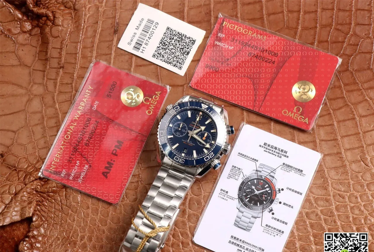 Omega Seamaster 215.30.46.51.03.001 OM Factory 1:1 Best Edition Replica Watch V3 Blue Bezel